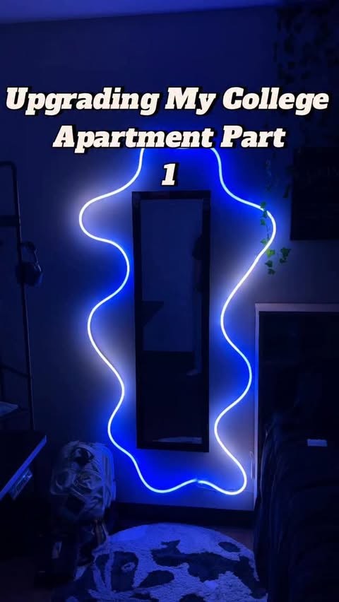 Instagram post by @itsactuallysolar for NEEWER. Caption reads: [...] my college apartment Part 1 with the @neewer....