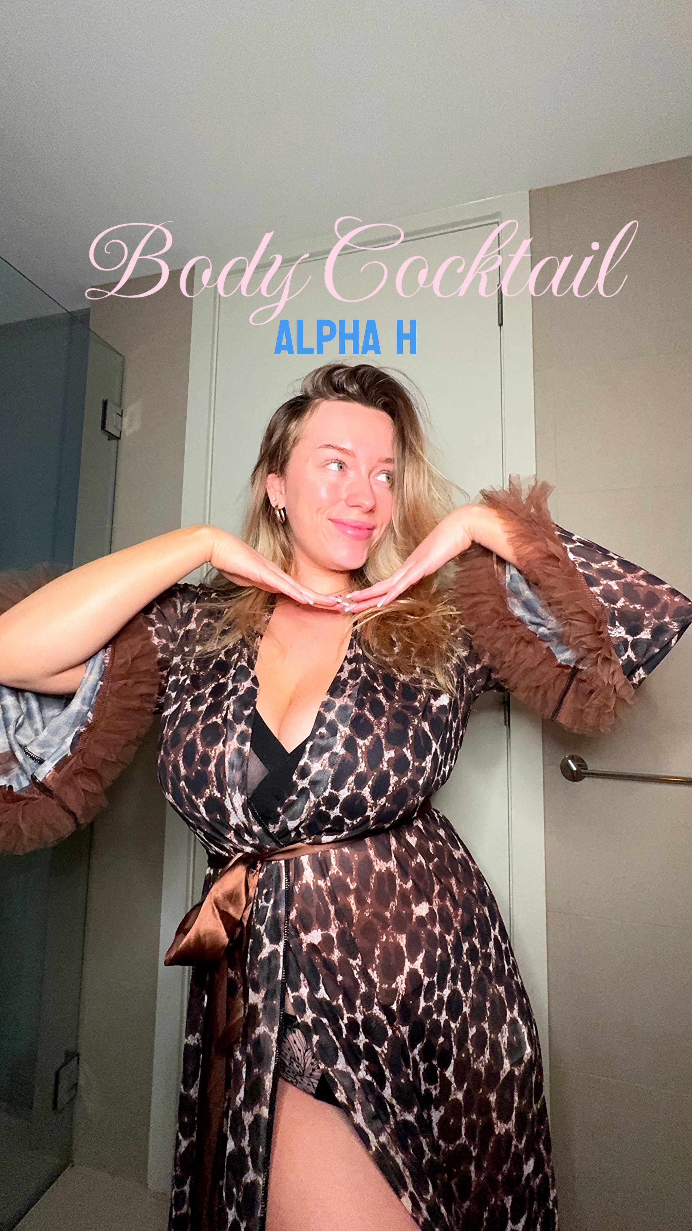 Instagram post by @totallyavalon for ALPHA-H. Caption reads: My Skincare Cocktail with @alphahskincare....