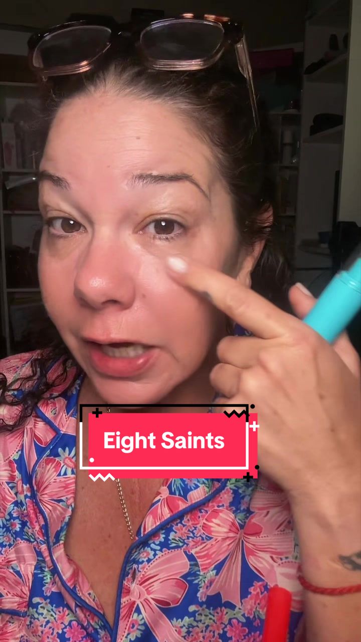 TikTok post by @cjeezy77 for Eight Saints Skincare. Caption reads: [...] #Peptide Eye Serum by Eight Saints Skincare....