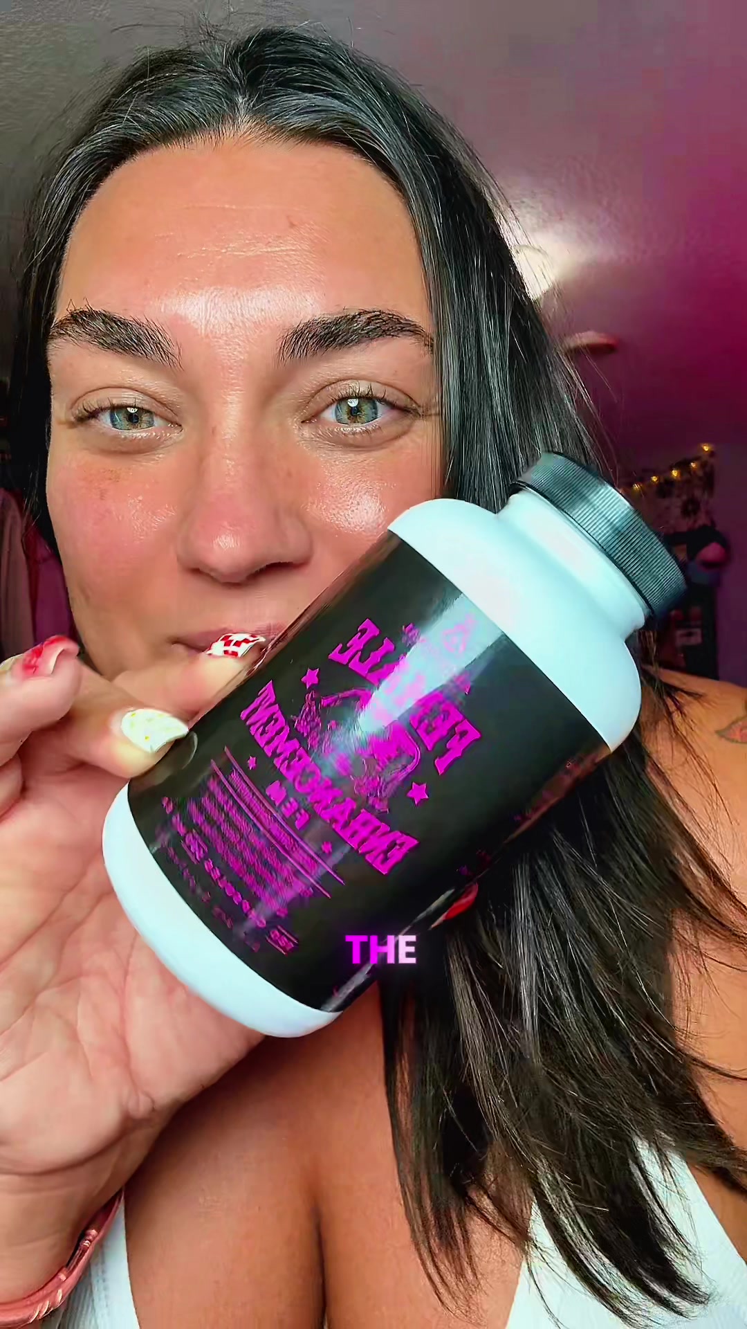 TikTok post by @crownnotcrone for Ancestral Supplements. Caption reads: [...] radiant skin at 48 years old. @Ancestral....