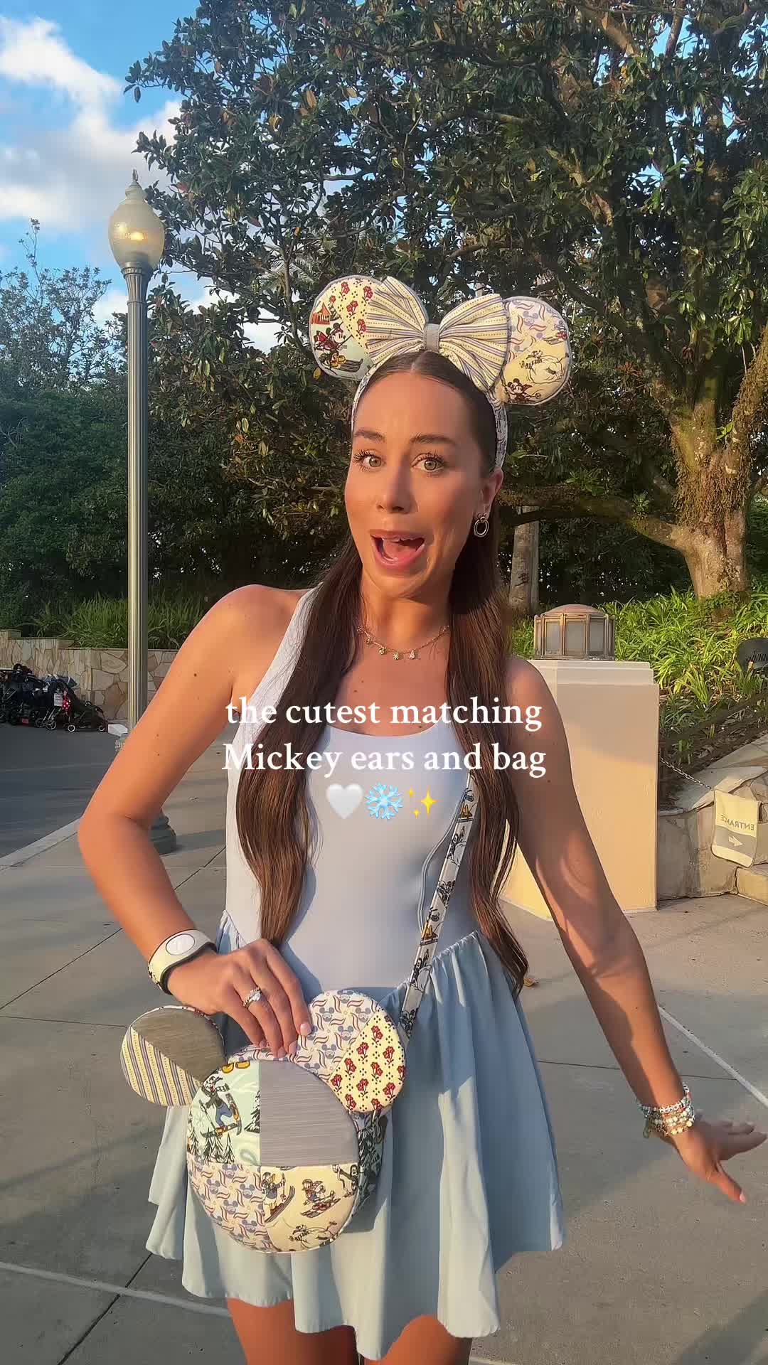 TikTok post by @jordynsleek for Vera Bradley. Caption reads: The new @Vera Bradley Mickey Ski Weekend....