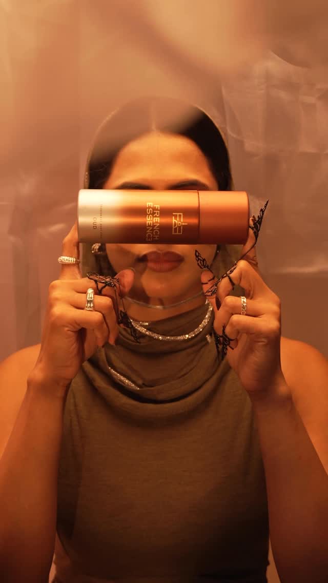 Instagram post by @shamita_gowda for French Essence. Caption reads: Freshness tailored to your aura ✨

#frenchessence....