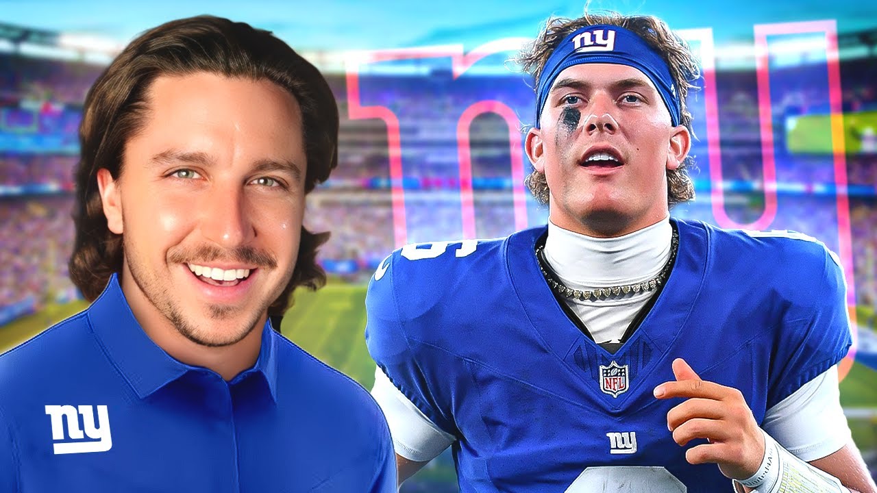 YouTube post by @KurtBenkert for Huckberry. Caption reads: Former NFL QB Rebuilds The New York Giants!.