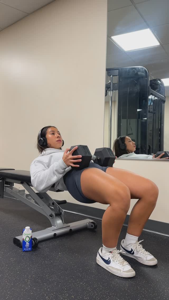Instagram post by @juanafitt for Orgain. Caption reads: #ad Leg day + a run means l'm exhausted & hungry....