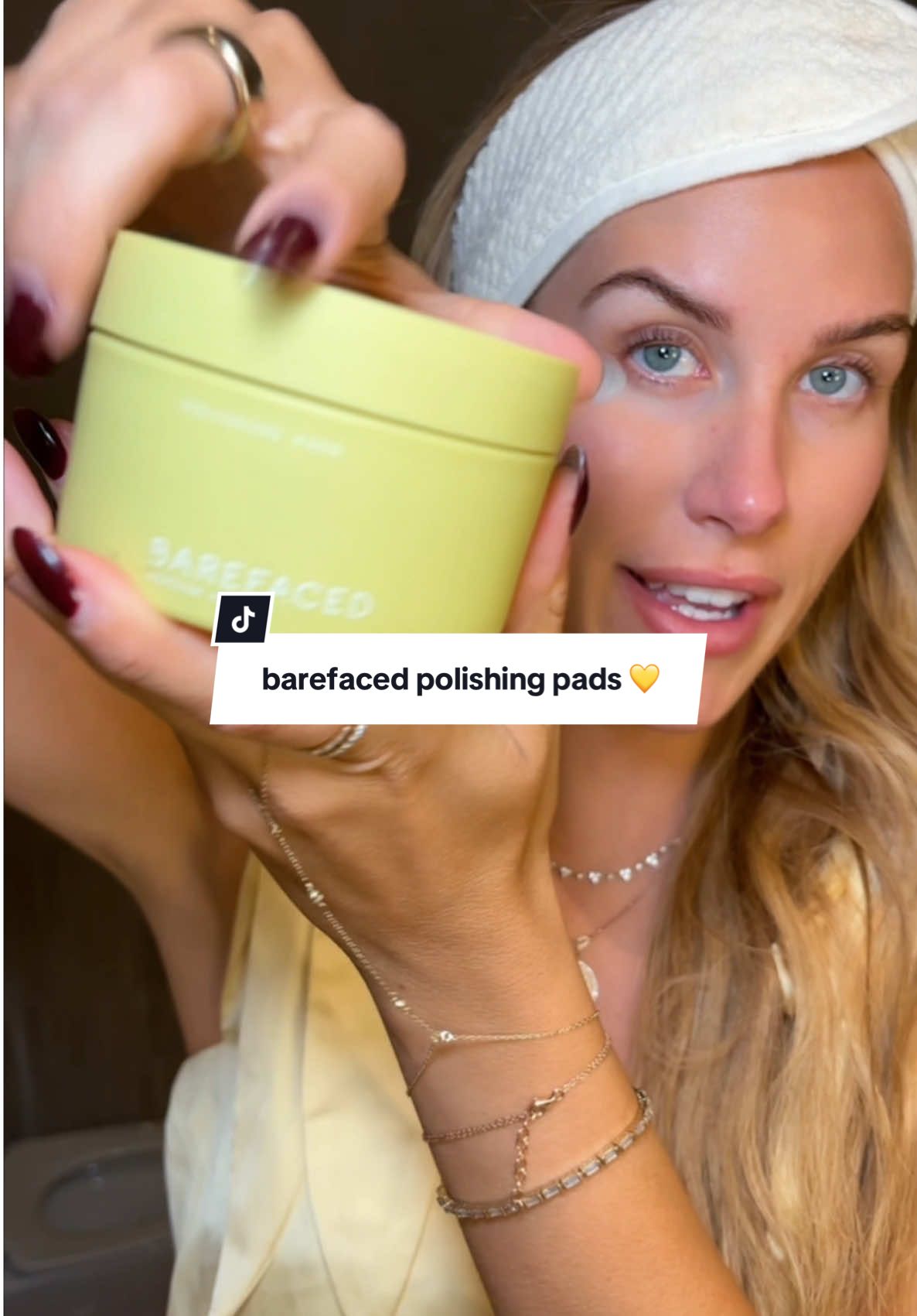TikTok post by @ashley.paiige for Barefaced. Caption reads: [...] hack for smooth, glowing skin? @Barefaced....