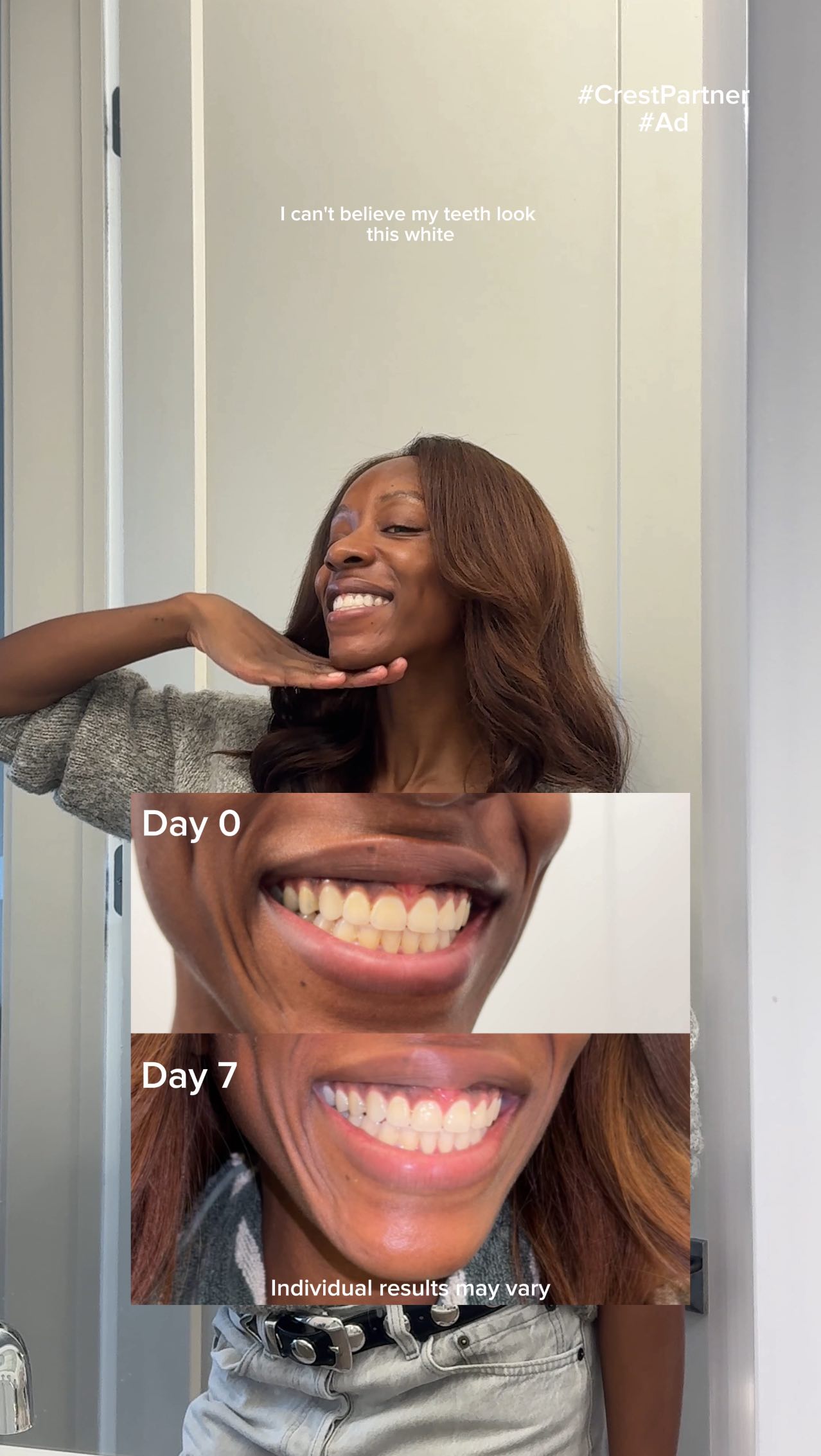 Instagram post by @kyyahabdul for Crest. Caption reads: #Ad #CrestPartner I’m counting down to forever....