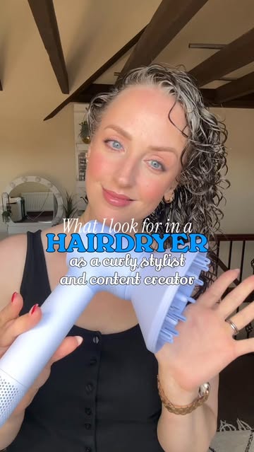 Instagram post by @marisascurls for Laifen. Caption reads: Ad This @laifen.uk Neo Hairdryer is currently on....