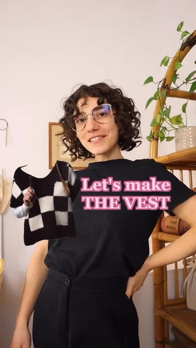 Instagram post by @petite.donut for We Are Knitters. Caption reads: Anyone else watching Wednesday these days? 😏 We....