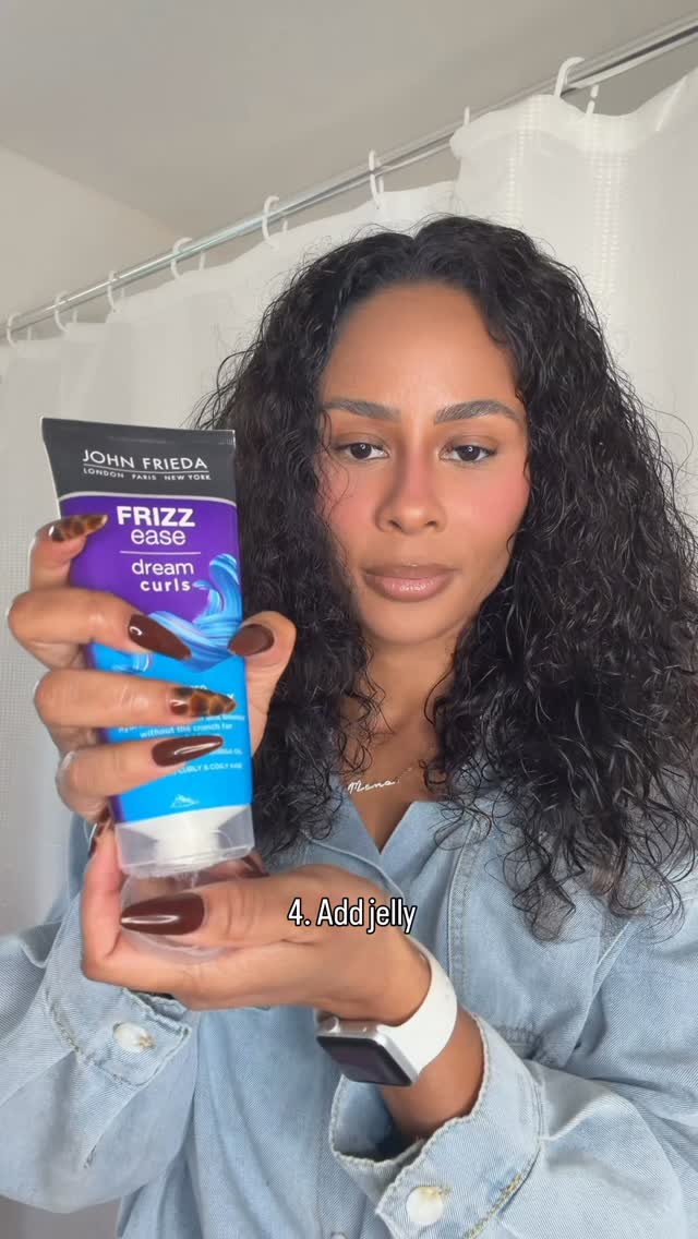Instagram post by @monaxliza for John Frieda. Caption reads: This is your sign to refresh your curls without a....