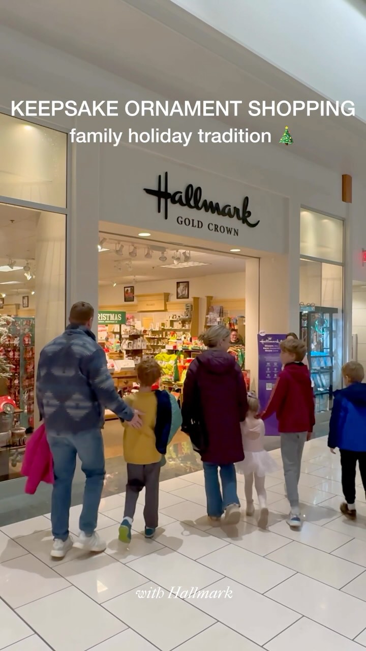 Instagram post by @kylamariecharles for Hallmark. Caption reads: My FAVORITE tradition we do together – Choosing....