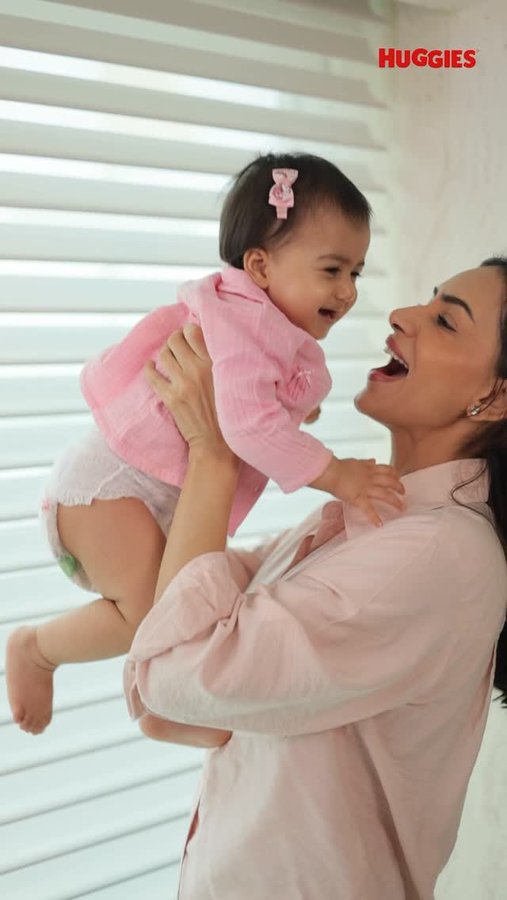 Instagram post by @smriti_khanna for Huggies. Caption reads: #Ad There’s nothing more important than my baby’s....