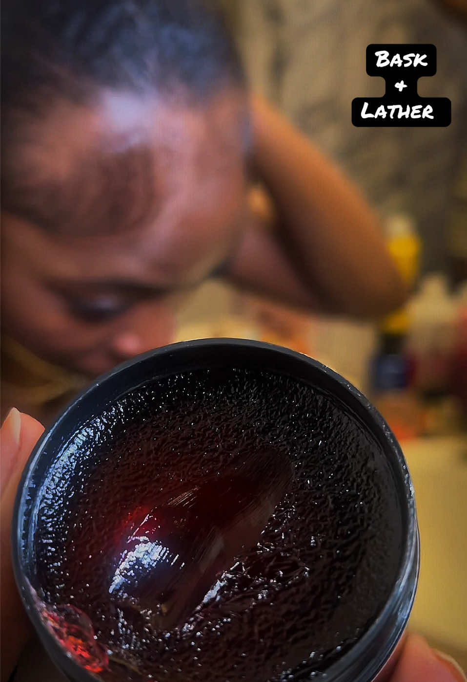 TikTok post by @mztruthandfaith1 for Bask & Lather Co. Caption reads: The edges won’t move @Bask and Lather Co....