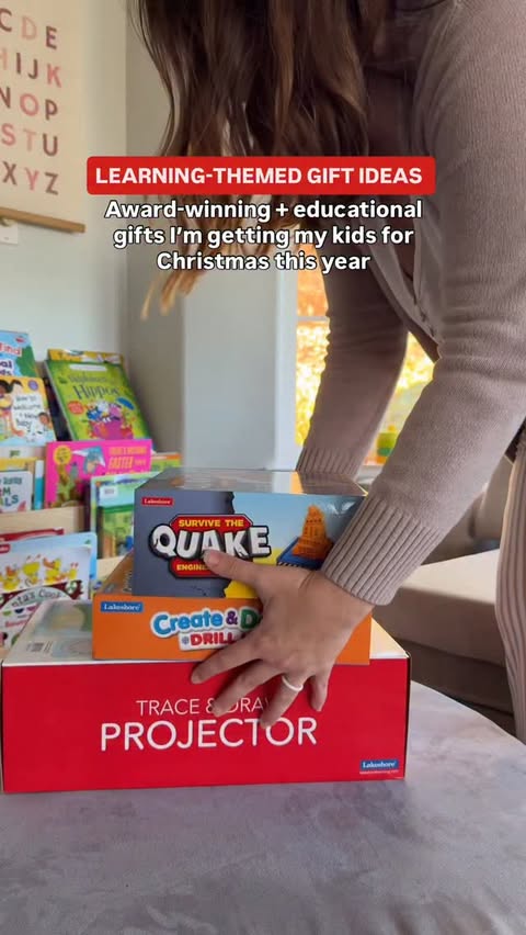 Instagram post by @pineconesandpacifiers for Lakeshore Learning. Caption reads: Mention “learning” and I’ll send these over to....