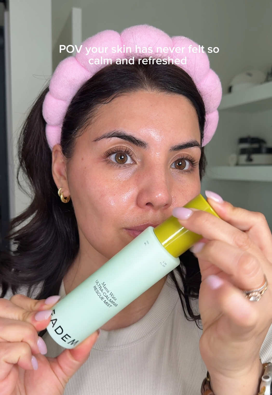 TikTok post by @heeeyitscristina for Eadem. Caption reads: #AD my skin is living the Mami Wata by @EADEM....