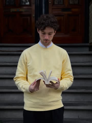 Instagram post by @ivanurn for Colorful Standard. Caption reads: [...] this organic cotton crewneck from....
