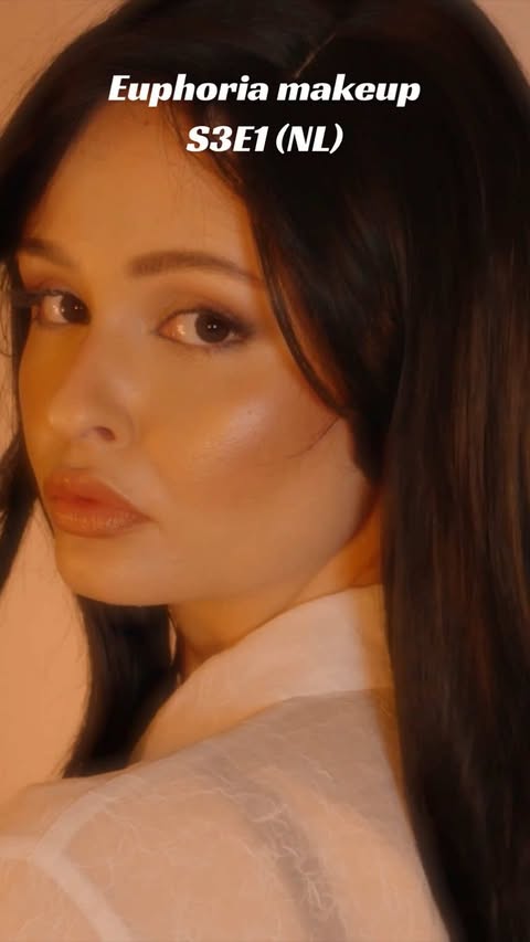 Instagram post by @ellieloveux for P.Louise. Caption reads: Euphoria S3E1 Maddy makeup🧡 IB: @donni.davy....