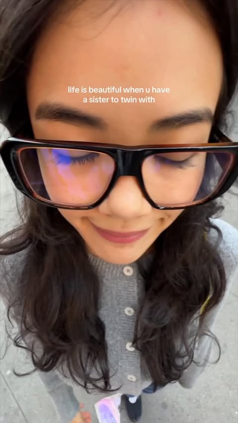 Instagram post by @_amberalexander for Eyebuydirect. Caption reads: yes we match our glasses every day 👓....