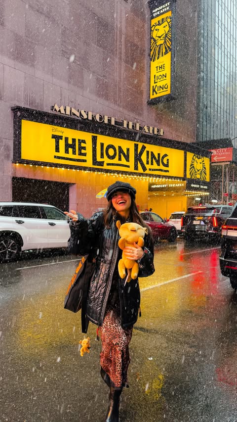 Instagram post by @magicwithmeg for The Lion King - Musical. Caption reads: Hakuna Matata vibes ONLY!!! Still pinching myself....