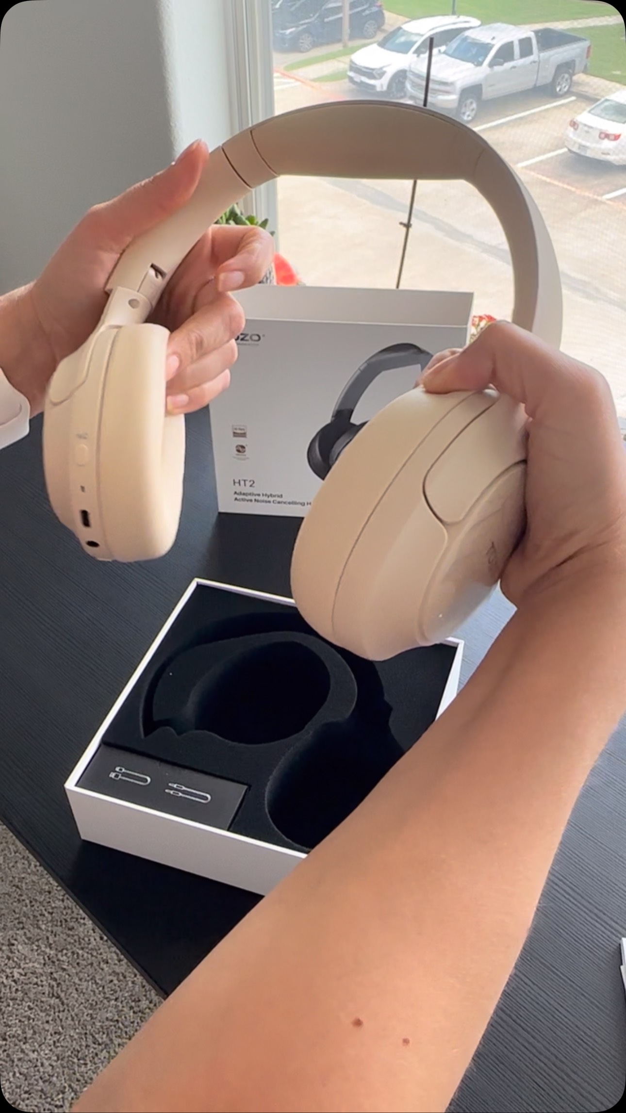 Instagram post by @ugcmervee for TOZOSTORE. Caption reads: Feel the beat, power your workout 🎧💪....