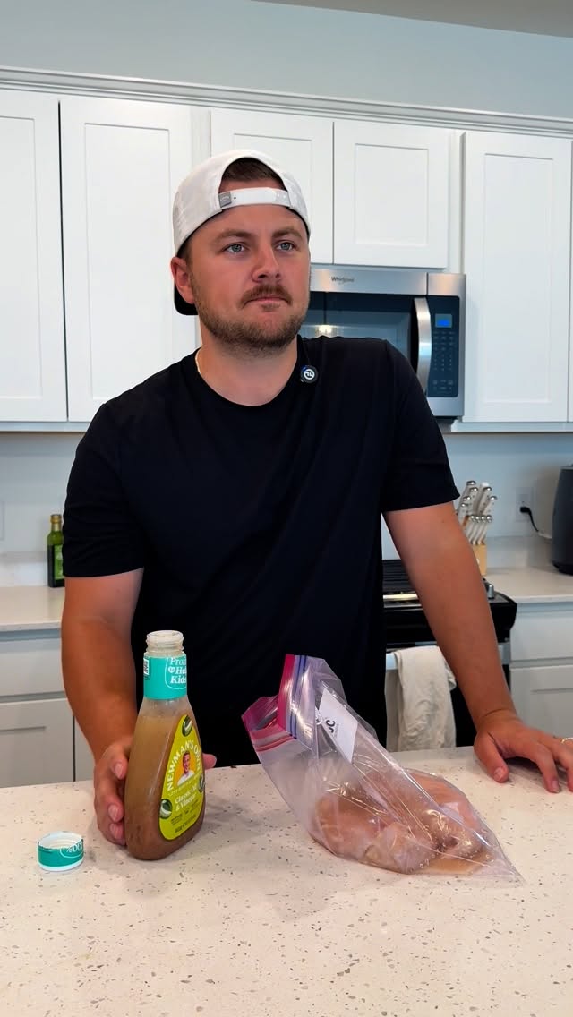 Instagram post by @danielhastings_ for Newman's Own. Caption reads: My wife says Connor from Love Island is buff and....