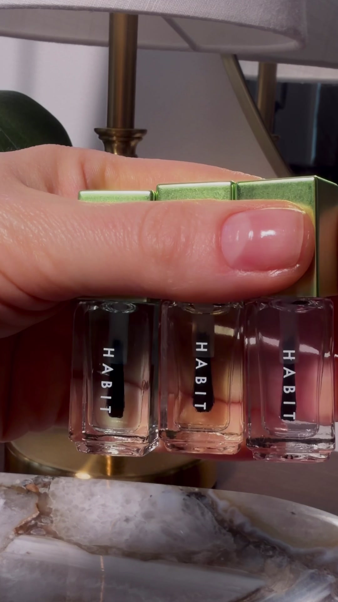 TikTok post by @ugcbyinna for Habit Cosmetics. Caption reads: [...] 💅 Cuticle Dew Cuticle Oil @Habit Cosmetics....