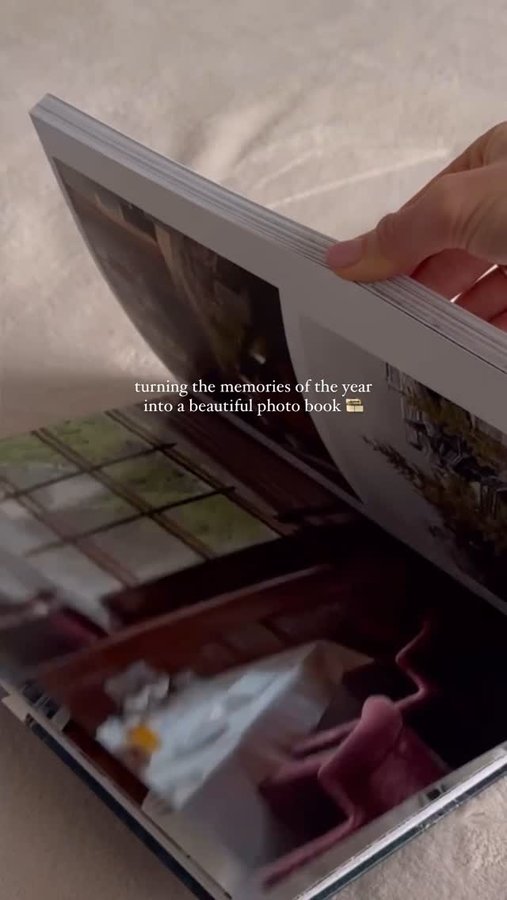 Instagram post by @mariaprotsyuk for ifolor. Caption reads: [...] of my own photo book! ✨ I loved how @ifolor....