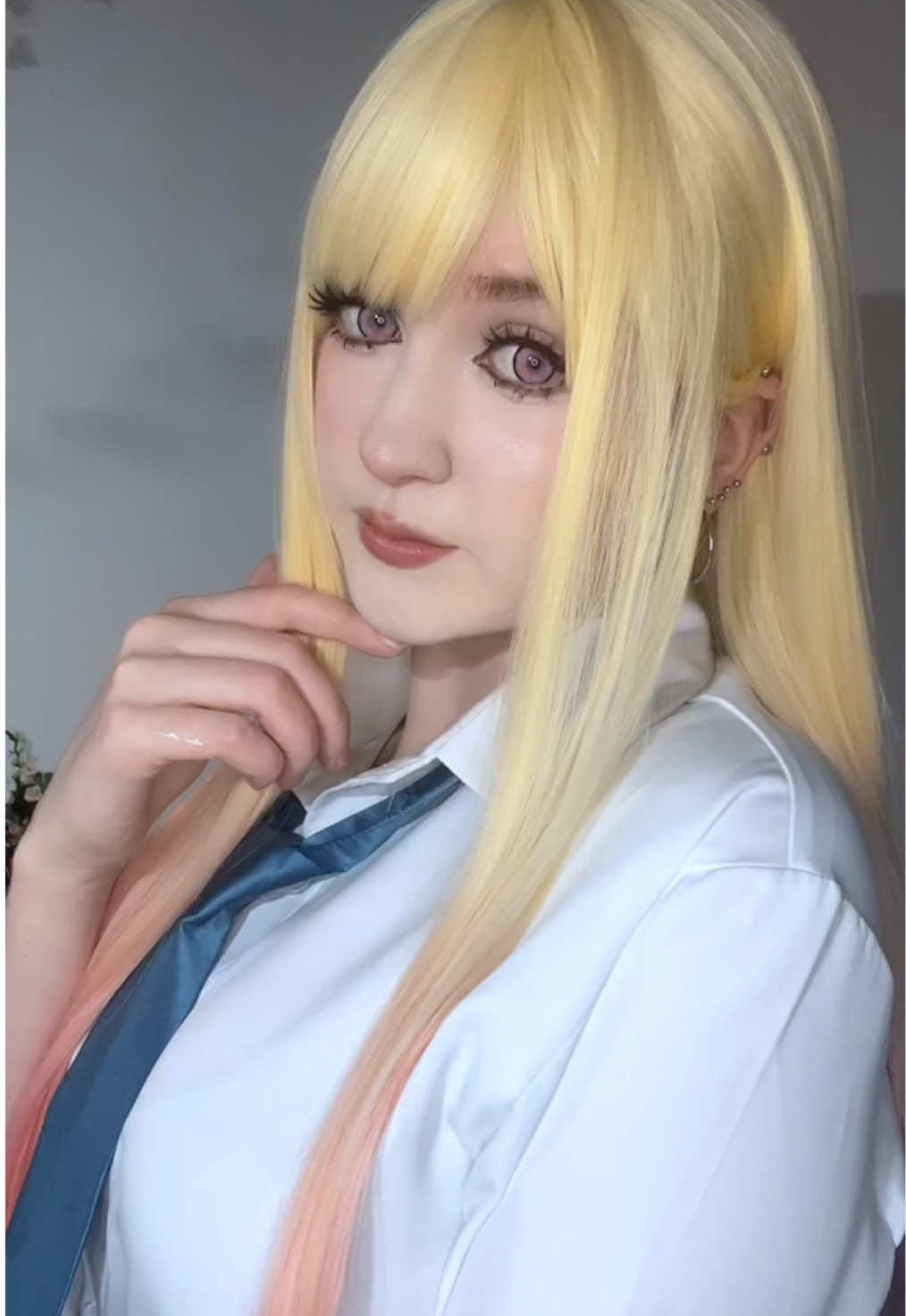 TikTok post by @bebilenok for PinkyParadise. Caption reads: [...] lenses were kindly sent to me by....