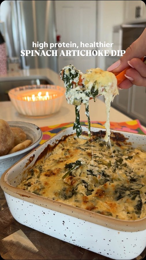 Instagram post by @__balancedwithbritt for organicgirl. Caption reads: me🤝🏻making high-protein versions of my favorite....