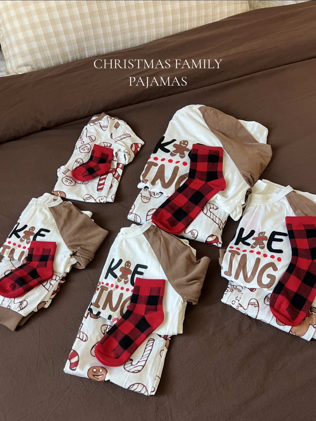 TikTok post by @maiaglowss for PatPat. Caption reads: LOVE matching family pjs ❤️ if you’ve been looking....