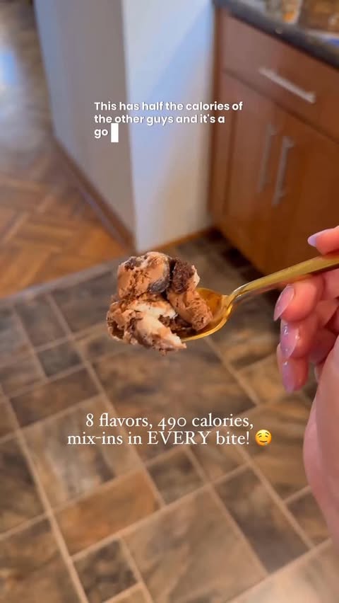 Instagram post by @jenna_bariatricbestie for Halo Top Creamery. Caption reads: [...] just mix-ins in every bite with....