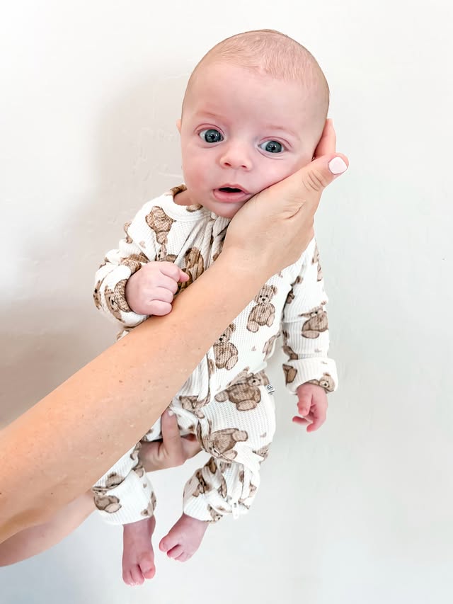 Instagram post by @oliviabpower for Caden Lane. Caption reads: [...] in the cutest pajamas from @cadenlane... use....