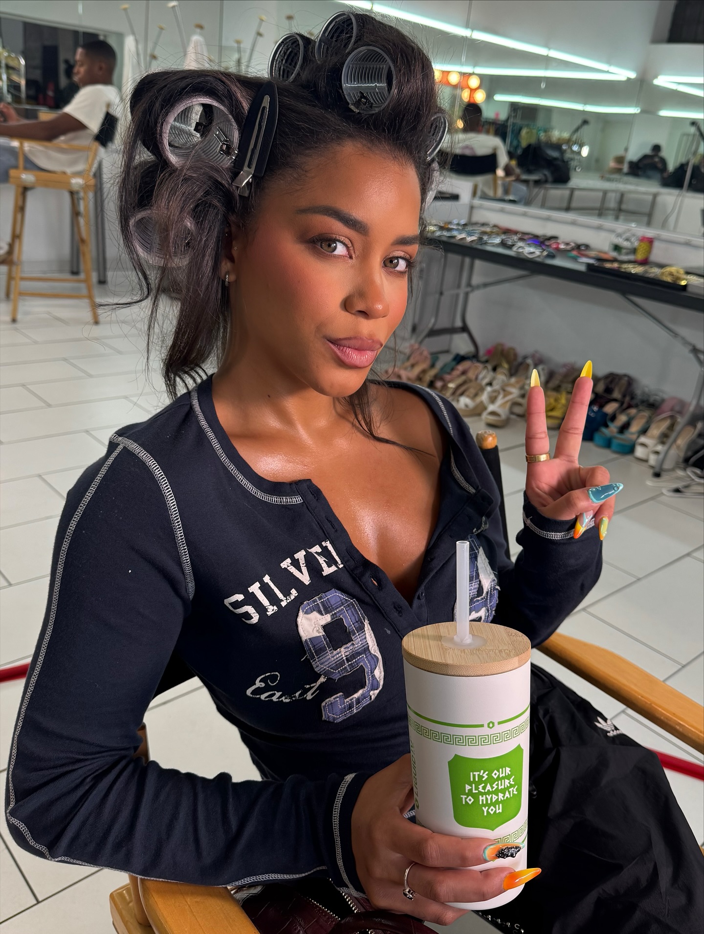 Instagram post by @amayaelizabeth_ for Liquid IV. Caption reads: Papayas, your girl is booked and busy! Powered &....