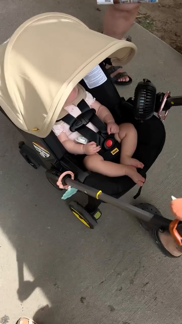 Instagram post by @oliviapsabine for Doona. Caption reads: [...] with how easy and convenient our new....