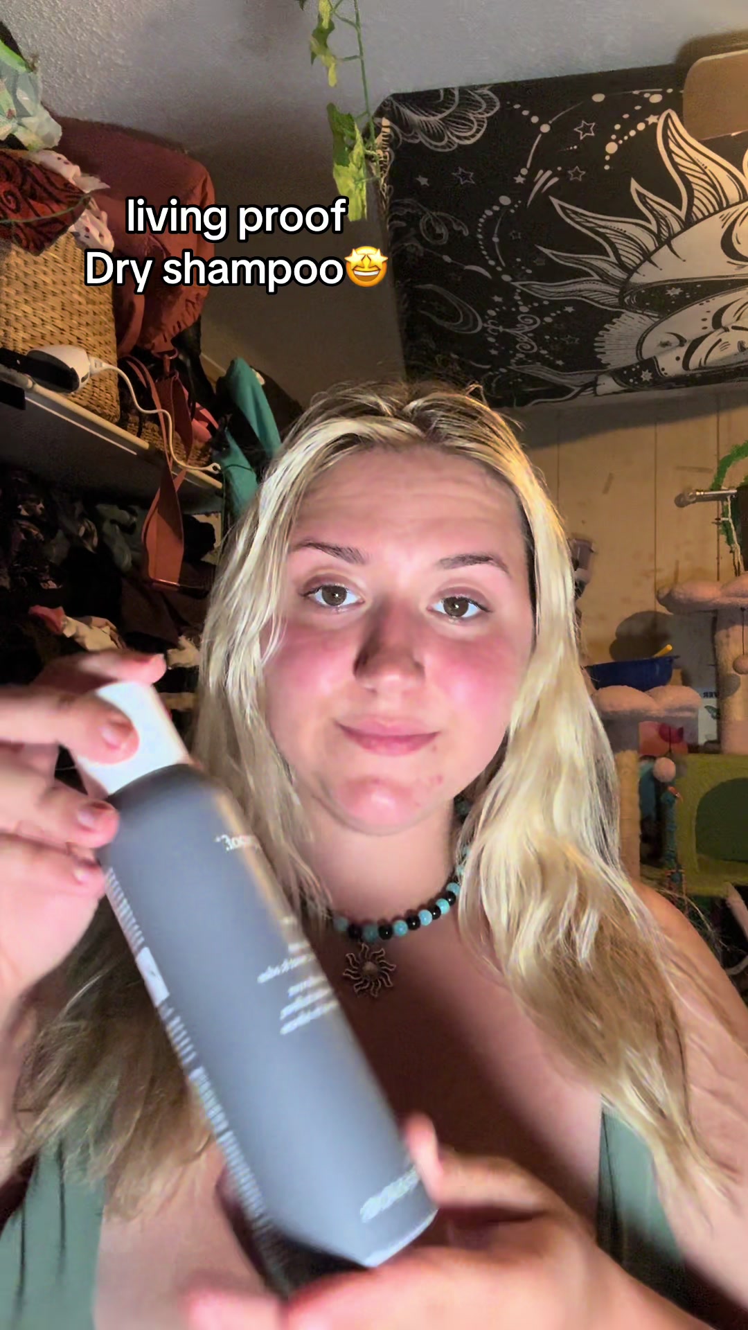 TikTok post by @kimberlymulgrew for Living Proof. Caption reads: I absolutely love @Living Proof, Inc. Dry shampoo....