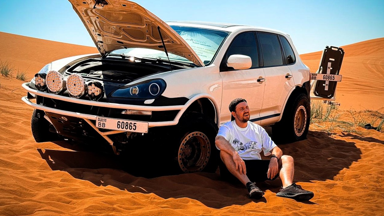 YouTube post by @chest_perekup for Pro Business. Caption reads: Я думал это КОНЕЦ! Последний прыжок Porsche....