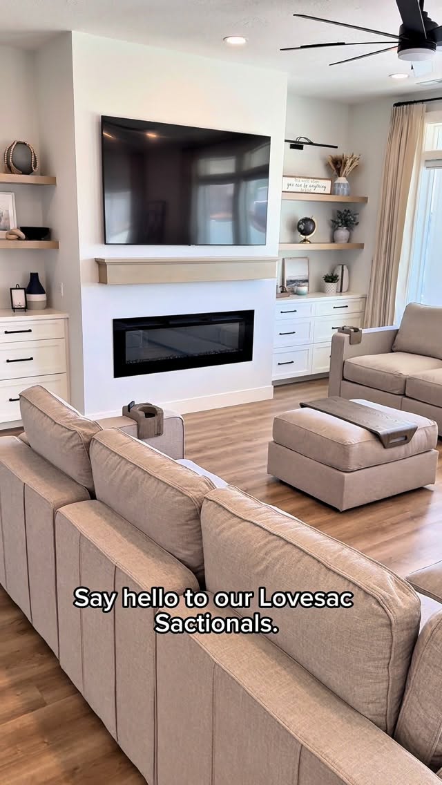 Instagram post by @lifestyle.leaks for Lovesac. Caption reads: ✨Comment LOVESAC for a link to build your own....