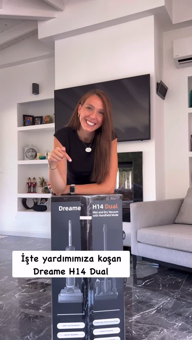 Instagram post by @mervemelekmutlu for Dreame. Caption reads: “Eskiden temizlik 3 saat sürerdi...
Şimdi? 15....