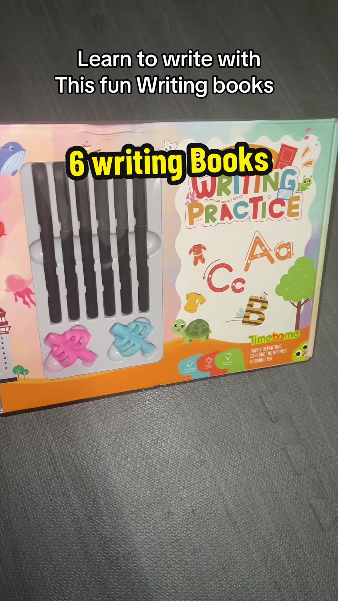 TikTok post by @anaarreol1 for TIME X STORE. Caption reads: [...] #writingbook #kidsbooks #momfinds @TIME X....