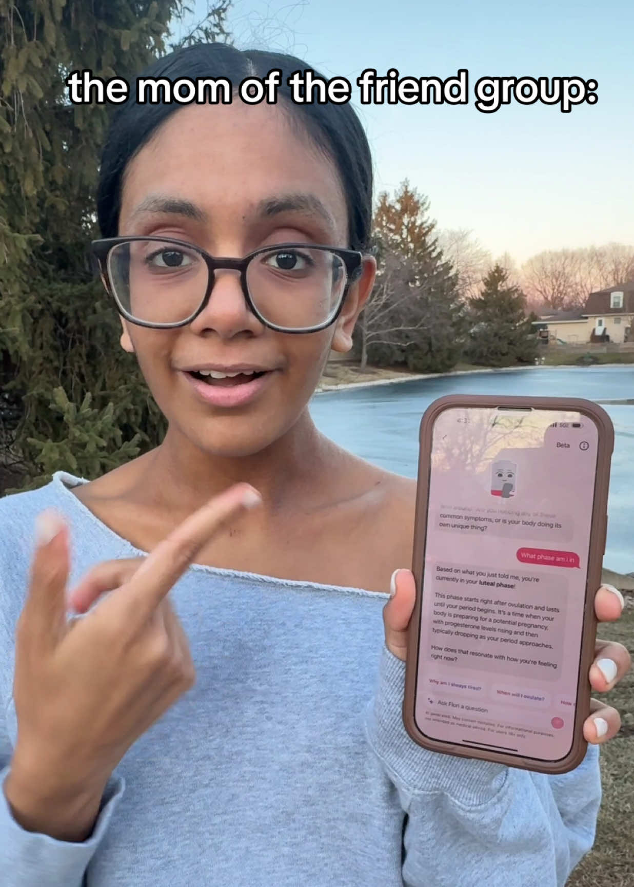 TikTok post by @simplyysri for Flo Health. Caption reads: [...] job, but it’s made much easier with @Flo....