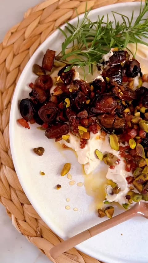 Instagram post by @daniellewalker for Simple Mills. Caption reads: Goat cheese stuffed bacon wrapped dates just....