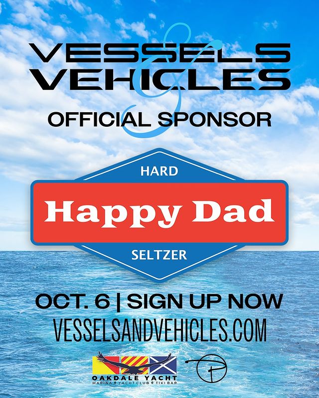 Instagram post by @pcny for Happy Dad. Caption reads: @HappyDad SPONSOR OCTOBER 6th @OakdaleYacht club....