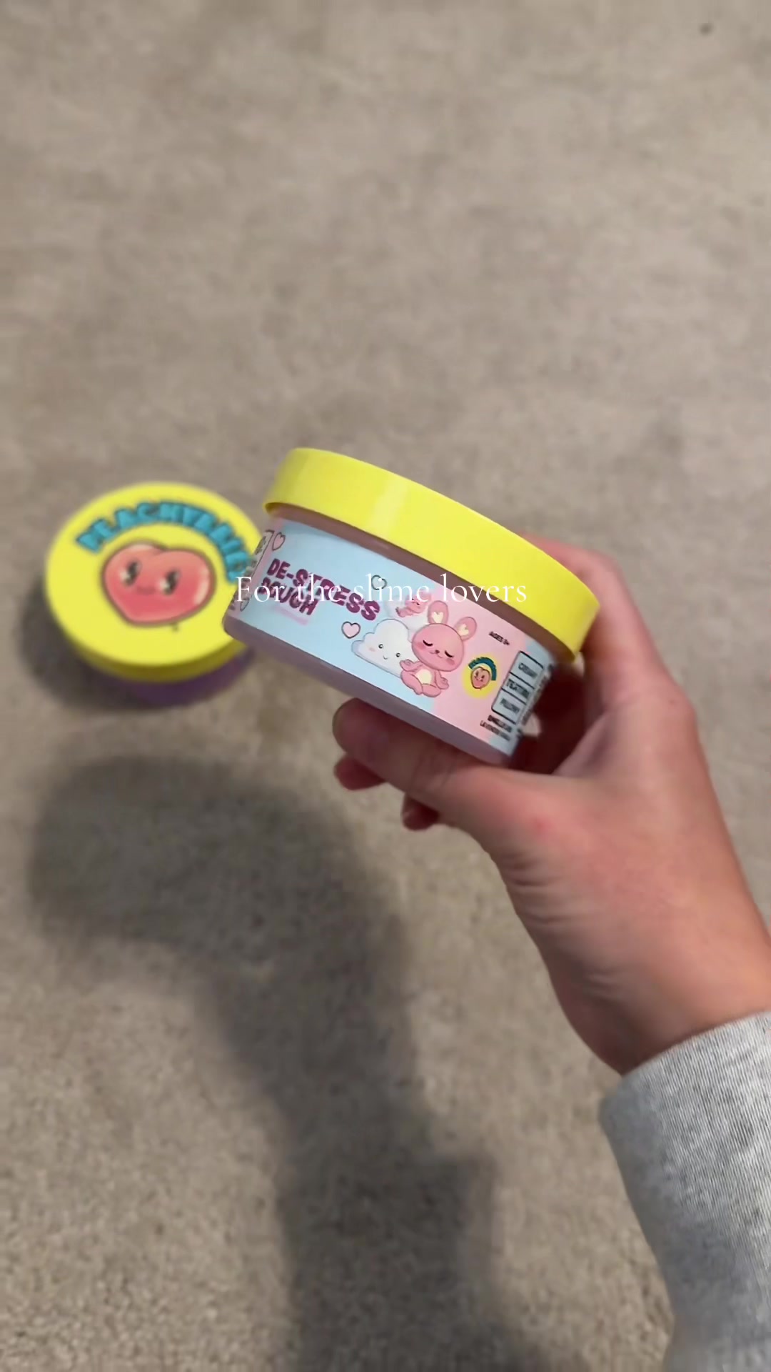 TikTok post by @brittanyskeans1221 for Peachybbies. Caption reads: @Peachybbies slime is the best! #slime....