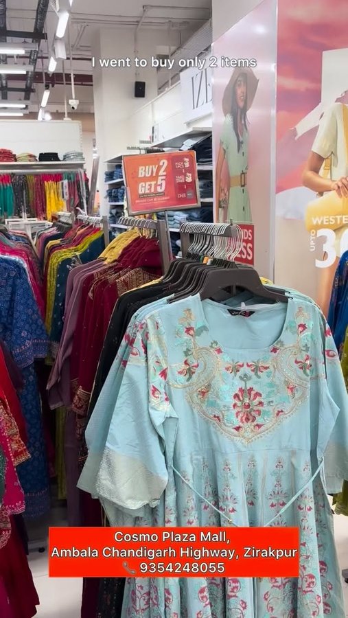 Instagram post by @theshagufikhan._ for Fashion Factory. Caption reads: Get festive-ready with more fashion, more fun,....