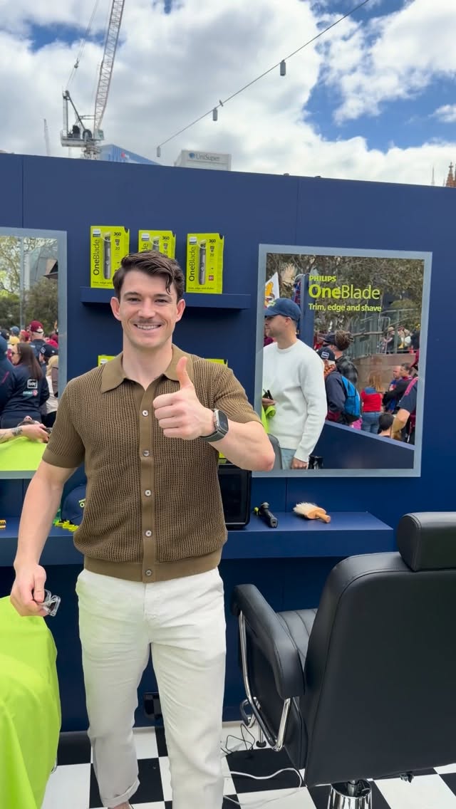 Instagram post by @louisphillips12 for Philips. Caption reads: Let’s get a fresh trim using the @philips OneBlade....