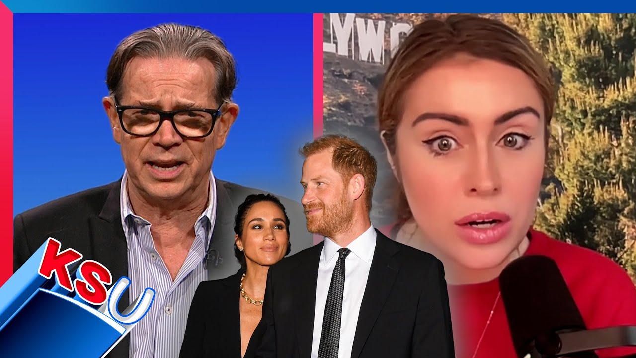 YouTube post by @KinseySchofieldUnfiltered for Pique Life. Caption reads: Was Meghan Markle LAUGHING Backstage at Charity....