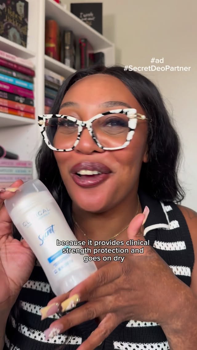 Instagram post by @terreeann for Secret Deodorant. Caption reads: #ad #SecretDeoPartner a pretty girl who is also a....