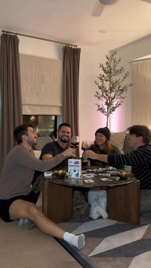 Instagram post by @parkertaylor49 for Hasbro. Caption reads: want a fun, conversational game to play at your....