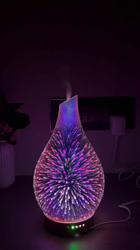 Instagram post by @akansha____01 for Sleepsia. Caption reads: [...] this aroma diffuser 🩷🥰 . . #collab....