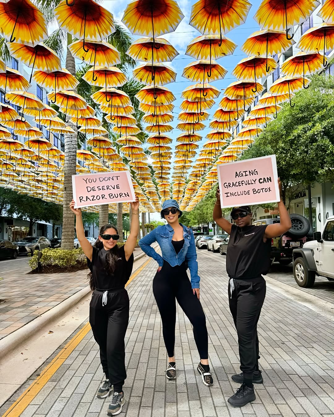 Instagram post by @michelle_vanessaa_ for LaserAway. Caption reads: The Nurses of @laseraway & I took over CityPlace....