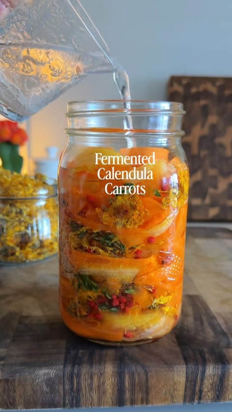Instagram post by @plantifulalyssa for Anima Mundi Herbals. Caption reads: [...] organic calendula flowers from....
